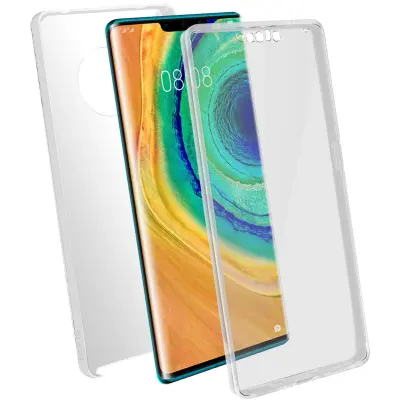 Integralna lupina: mehka sprednja stran in trda zadnja stran - prozorna str. Huawei Mate 30 Pro