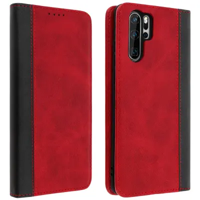 Etui za denarnico Cracked Look, s stojalom za video - rdeca str. Huawei P30 Pro