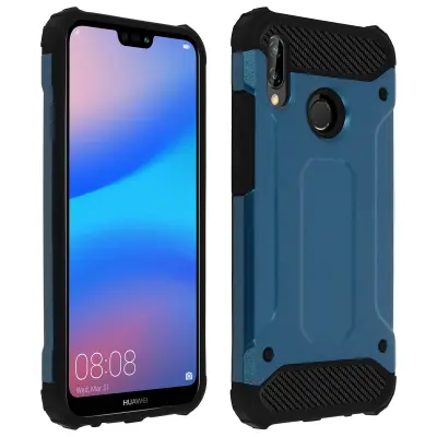 Ovitek Defender II, odporen proti udarcem - odpornost na padce z višine 1,8 metra - polnocno modra str. Huawei P20 Lite