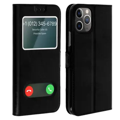 Dvojna zašcitna torbica z ucinkom teksture - crna str. Apple iPhone 11 Pro