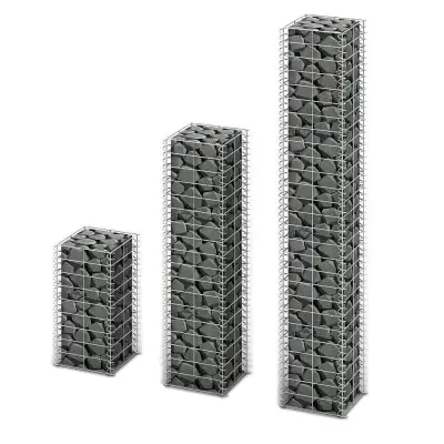 vidaXL Gabion 3 kosi pocinkana žica