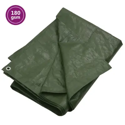 vidaXL Ponjava 180 g/m² 3x4 m zelena HDPE
