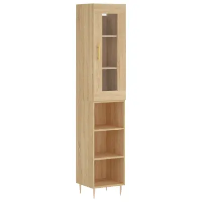 vidaXL Visoka omara sonoma hrast 34,5x34x180 cm inženirski les