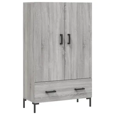 vidaXL Visoka omara siva sonoma 69,5x31x115 cm inženirski les