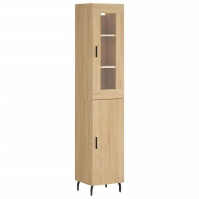 vidaXL Visoka omara sonoma hrast 34,5x34x180 cm inženirski les