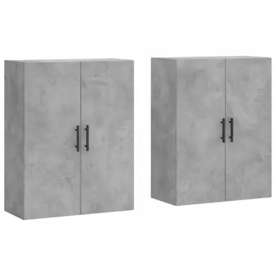 vidaXL Stenska omarica 2 kosa betonsko siva 69,5x34x90 cm