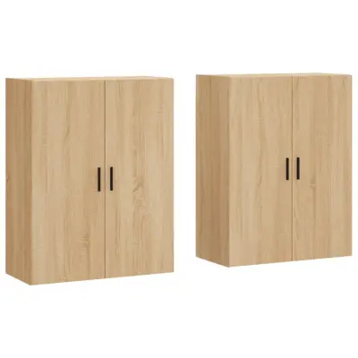 vidaXL Stenska omarica 2 kosa sonoma hrast 69,5x34x90 cm
