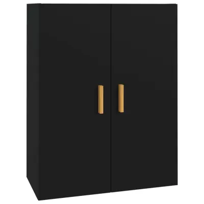 vidaXL Viseča stenska omarica črna 69,5x34x90 cm