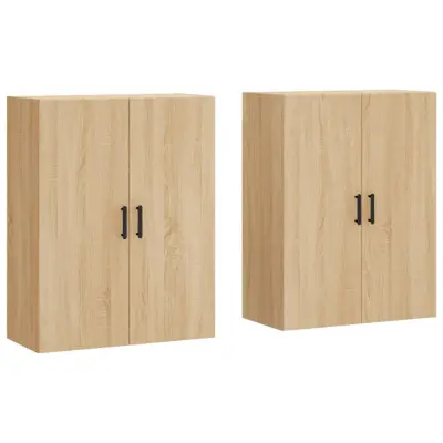 vidaXL Stenska omarica 2 kosa sonoma hrast 69,5x34x90 cm