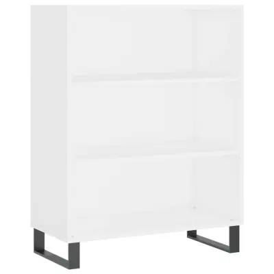 vidaXL Omarica s policami bela 69,5x32,5x90 cm inženirski les