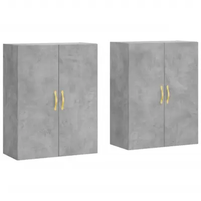 vidaXL Stenska omarica 2 kosa betonsko siva 69,5x34x90 cm
