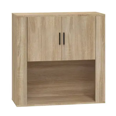 vidaXL Stenska omarica sonoma hrast 80x33x80 cm inženirski les