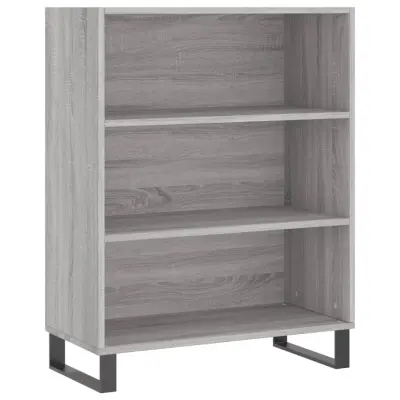 vidaXL Omarica s policami siva sonoma 69,5x32,5x90 cm inženirski les