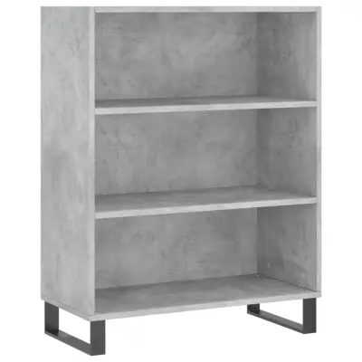vidaXL Omarica s policami betonsko siva 69,5x32,5x90 cm inženirski les