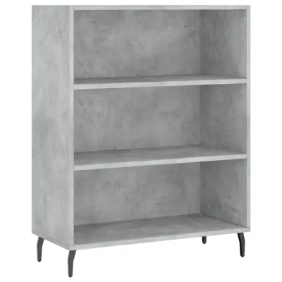 vidaXL Omarica s policami betonsko siva 69,5x32,5x90 cm inženirski les