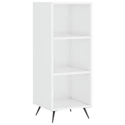 vidaXL Omarica s policami visok sijaj bela 34,5x32,5x90 cm inž. les