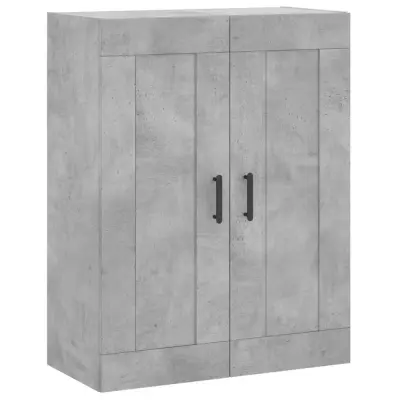 vidaXL Stenska omarica betonsko siva 69,5x34x90 cm inženirski les