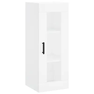 vidaXL Stenska omarica bela 34,5x34x90 cm