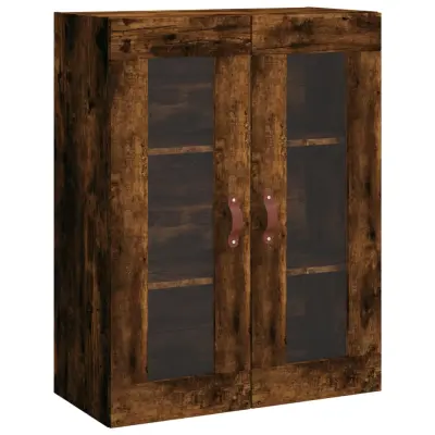 vidaXL Stenska omarica dimljen hrast 69,5x34x90 cm