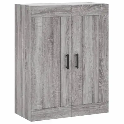 vidaXL Stenska omarica siva sonoma 69,5x34x90 cm inženirski les
