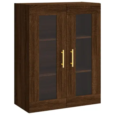 vidaXL Stenska omarica rjav hrast 69,5x34x90 cm