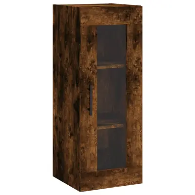 vidaXL Stenska omarica dimljeni hrast 34,5x34x90 cm