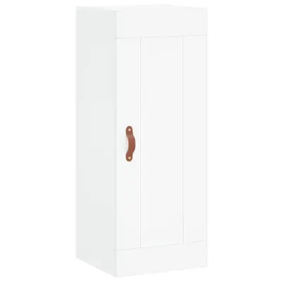 vidaXL Stenska omarica bela 34,5x34x90 cm inženirski les