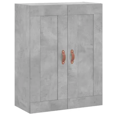 vidaXL Stenska omarica betonsko siva 69,5x34x90 cm inženirski les