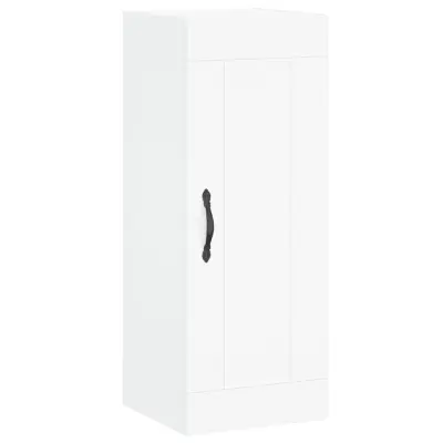 vidaXL Stenska omarica bela 34,5x34x90 cm inženirski les