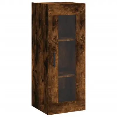 vidaXL Stenska omarica dimljeni hrast 34,5x34x90 cm