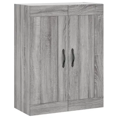 vidaXL Stenska omarica siva sonoma 69,5x34x90 cm inženirski les
