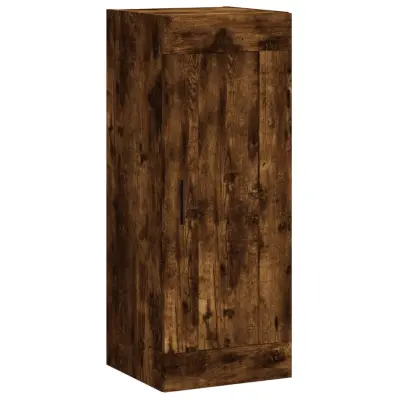 vidaXL Stenska omarica dimljeni hrast 34,5x34x90 cm inženirski les