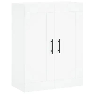 vidaXL Stenska omarica bela 69,5x34x90 cm inženirski les