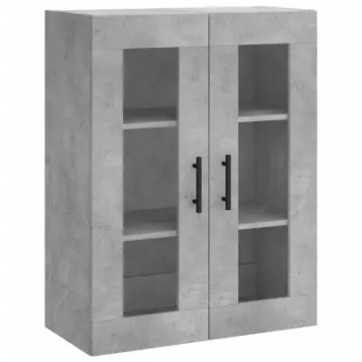 vidaXL Stenska omarica betonsko siva 69,5x34x90 cm