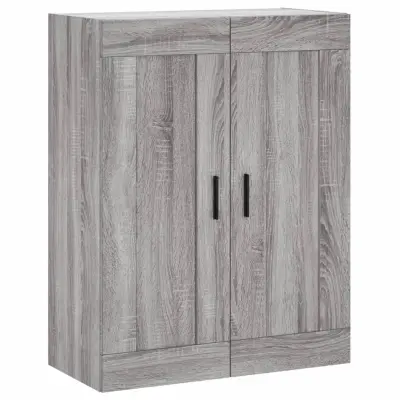 vidaXL Stenska omarica siva sonoma 69,5x34x90 cm inženirski les