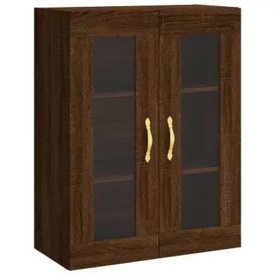 vidaXL Stenska omarica rjav hrast 69,5x34x90 cm