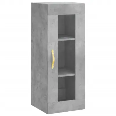 vidaXL Stenska omarica betonsko siva 34,5x34x90 cm