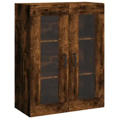 vidaXL Stenska omarica dimljen hrast 69,5x34x90 cm