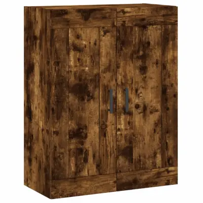 vidaXL Stenska omarica dimljen hrast 69,5x34x90 cm inženirski les