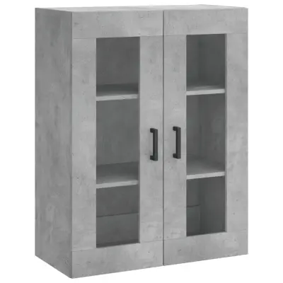 vidaXL Stenska omarica betonsko siva 69,5x34x90 cm
