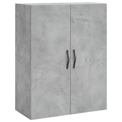vidaXL Stenska omarica betonsko siva 69,5x34x90 cm inženirski les