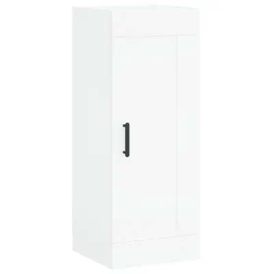 vidaXL Stenska omarica bela 34,5x34x90 cm inženirski les