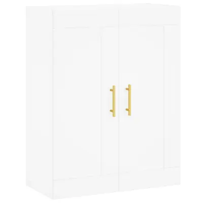 vidaXL Stenska omarica bela 69,5x34x90 cm inženirski les