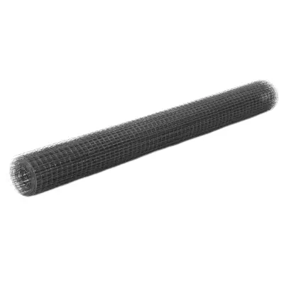 vidaXL Žična mreža za ograjo jeklo s PVC oblogo 10x1,5 m siva