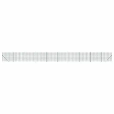 vidaXL Mrežna ograja s prirobnico zelena 2x25 m