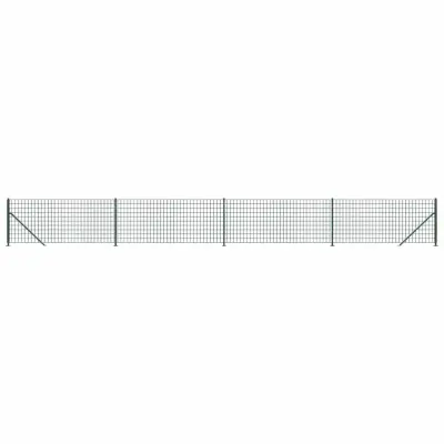 vidaXL Mrežna ograja s prirobnico zelena 1x10 m