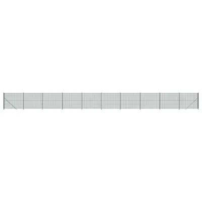 vidaXL Mrežna ograja s prirobnico zelena 1,8x25 m