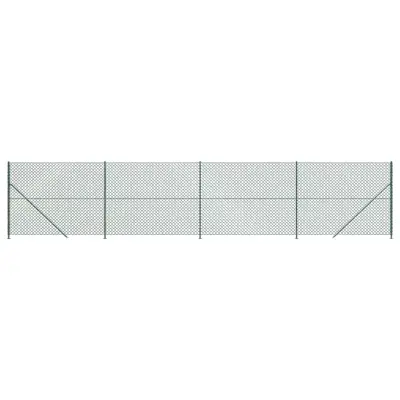vidaXL Mrežna ograja s prirobnico zelena 1,8x10 m