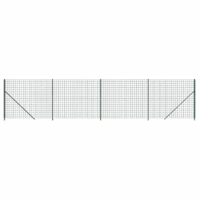 vidaXL Mrežna ograja s prirobnico zelena 1,8x10 m