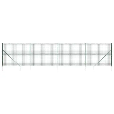 vidaXL Mrežna ograja s konicami za postavitev zelena 1,8x10 m
